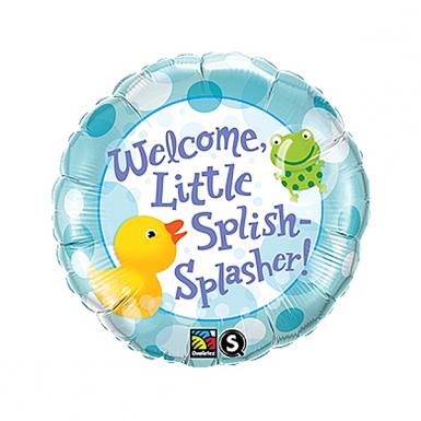 Welcome Little Splish Splash Baby Balloon 18 Inch Foil - Float