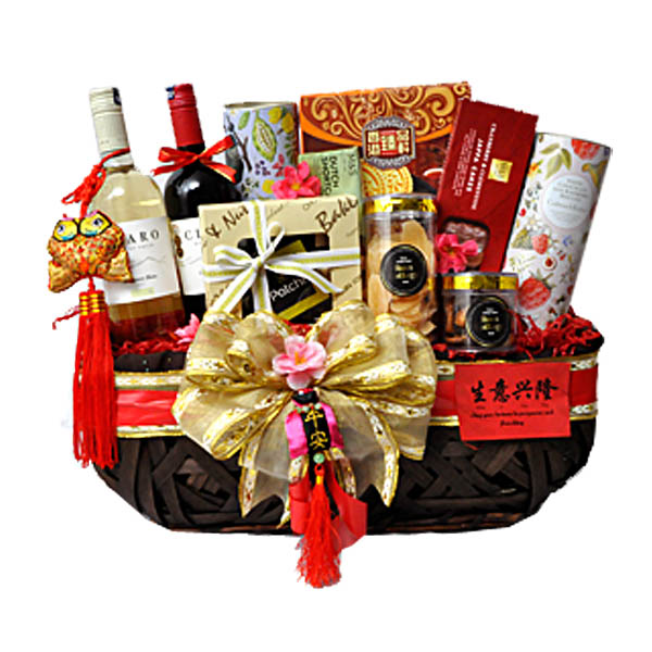 Chinese New Year Festive Hamper English Basket ( Success Wishes )