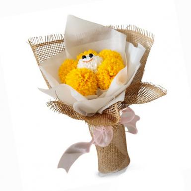 Sunshine Billie - Happy Smiley Soap Flower Bouquet