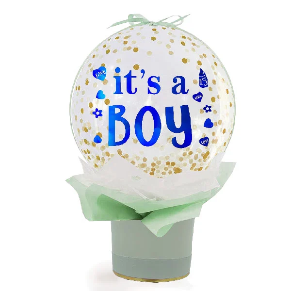 It's a Boy Confetti Balloon for newborn baby boy celebration and hospital delivery in Sunway and Klang Valley by Giftlab Malaysia.