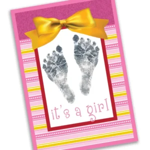 Tiny Footy Baby Girl Card