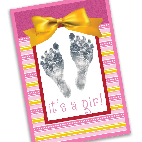 Tiny Footy Baby Girl Card