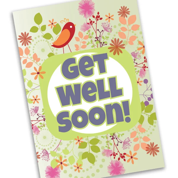 Get Well Flair Wishing Personalised Card