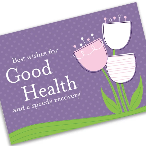 Healthy Be Well Tulip Custom Personalised Card
