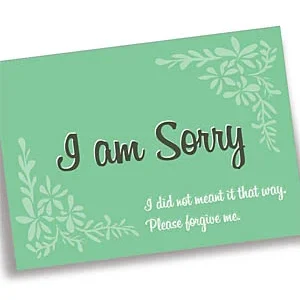 Abstract Leave Foliage Apology Card