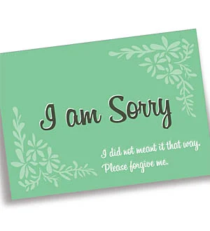 Abstract Leave Foliage Apology Card
