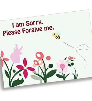 BIG Forgive Me Bee Apology Card (Extra Large)