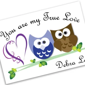 BIG Owl Love U Custom Personalized Card