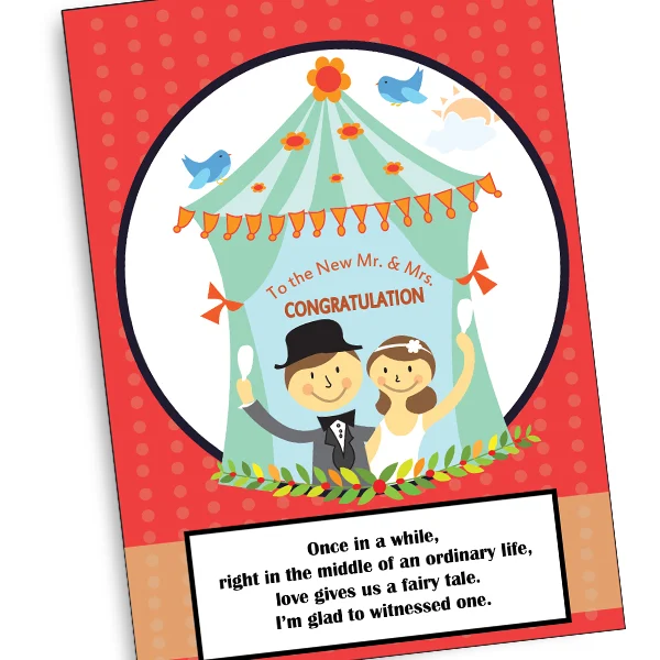 BIG Wedding Tent Congrats Custom Card (Extra Large)