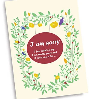 Birdy Art Apology Card