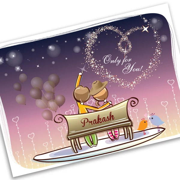 Couple Under the Sky Love Custom Card