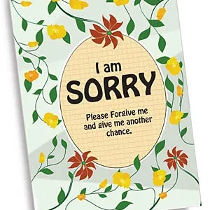 Designer Plate Frame Forgive Me Apology Card