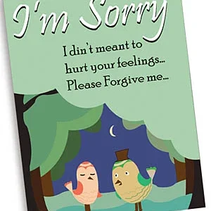 Foresty Birds Forgive Me Card