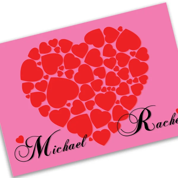 Red Love Heart Customized Card