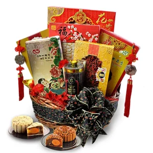Autumn Bliss Oriental Mooncake Gift Hamper with Yu Ai mooncakes, American ginseng, cordyceps, mushrooms and premium festive delicacies for Mid-Autumn Festival Malaysia