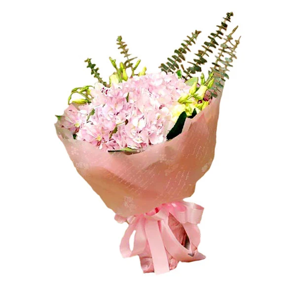 Hydra Pride premium pink imported hydrangea flower hand bouquet by Giftlab Malaysia