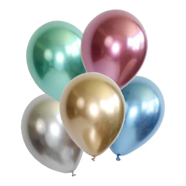 Metallic helium balloon bouquet with chrome latex balloons for delivery in Cheras, Kuala Lumpur by Giftlab Malaysia.