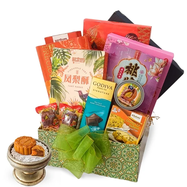 Mooncake Delight Mid-Autumn Gift Hamper -Yu Ai Mooncakes, Godiva, Abalone, Peach Gum, Cordyceps and Gourmet Festive Treats by Giftlab Malaysia