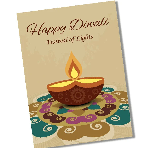 Diwali personalized greeting cards featuring beautiful designs