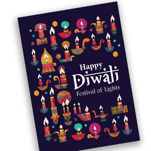 Deepavali greeting card featuring beautiful designs for heartfelt wishes this Diwali