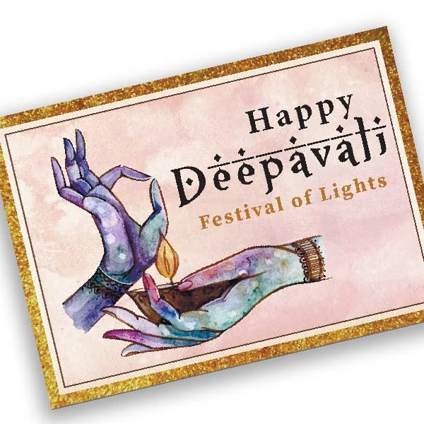 Deepavali personalized greeting card to send heartfelt wishes