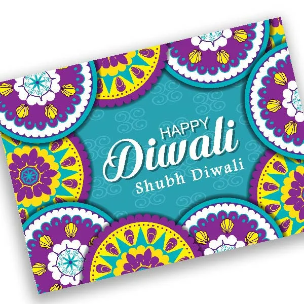 Deepavali BIG greeting card to send warm festive greetings to family, friends, clients and business associates.